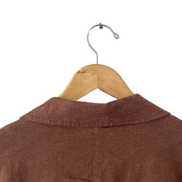 Marine Layer Flora Hemp Tencel Blazer Oversize Brown Women's Size XL NWOT - Picture 14 of 16